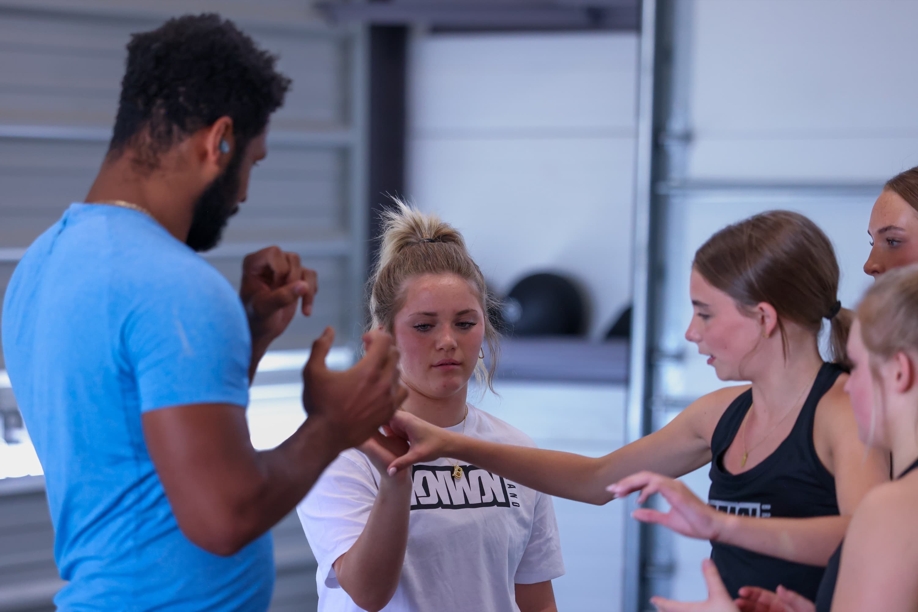 KNWN coach training with athletes